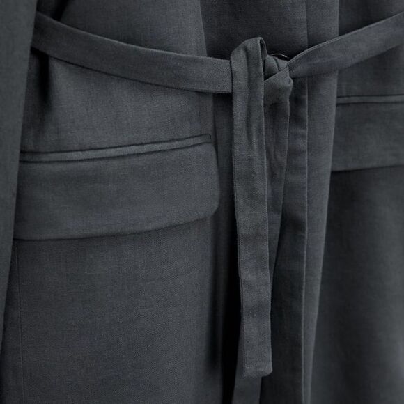 Zara LINEN BLEND BLAZER WITH BELT - Picture 6 of 8